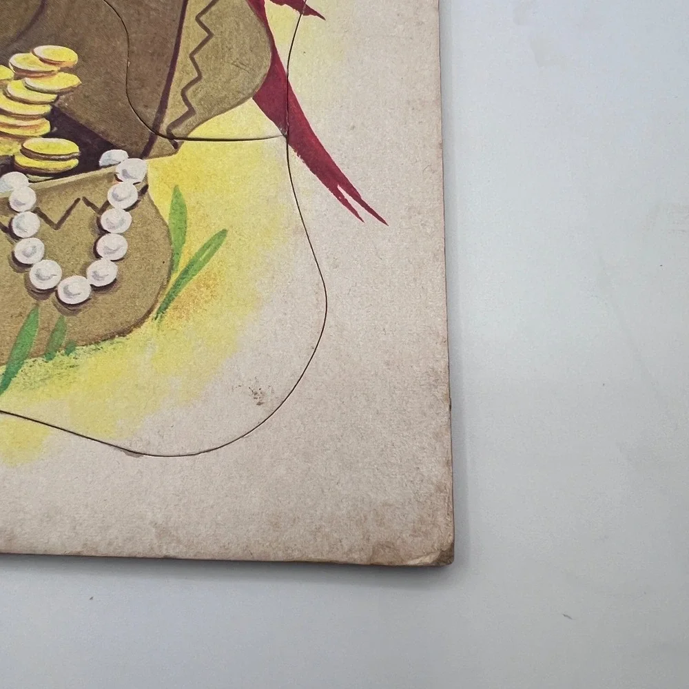 Vintage 1967 Whitman Pirate Preschool Frame-Tray Puzzle 4525 Western Publishing